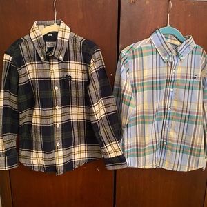 2 Properly Tied boys button down shirts - size 4-5 NWOT